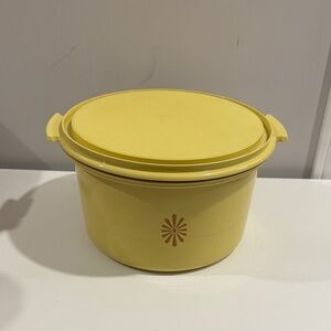 Vintage Tupperware Servalier Sunburst Canister  Retro Kitchen Storage Container